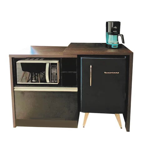Bancada Bar para Embutir Micro-ondas e Cervejeira Frigobar Adega