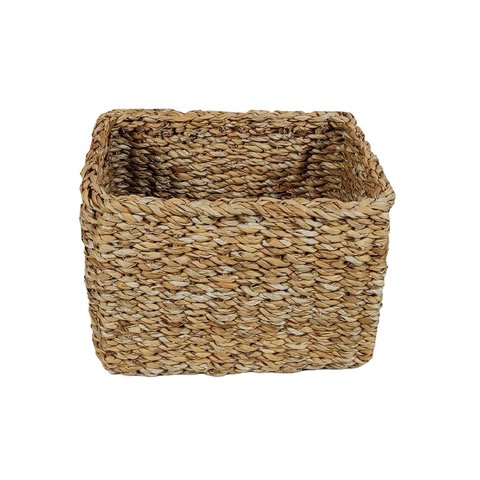 Cesto Cachepot de Seagrass Retangular Alto Bage - G
