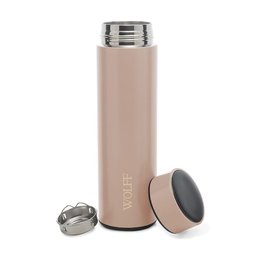 Garrafa Térmica em Aço Inox com Termômetro Led 500ml Rosa - 3