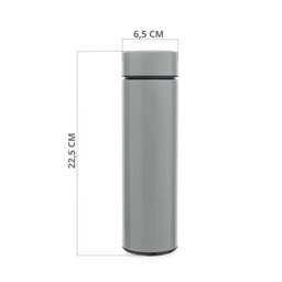 Garrafa Térmica em Aço Inox com Termômetro Led 500ml Rosa - 5