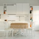 Ver imagem 2 de Toalha de Mesa Redonda 4 Lugares Arabescos Caramelo