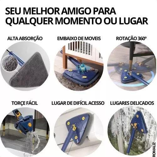 Mop Triangular 360 Esfregão Rodo Twist Xmop Giratório 360 - 6