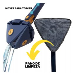 Mop Triangular 360 Esfregão Rodo Twist Xmop Giratório 360 - 3