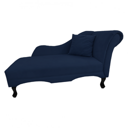 Recamier Divã Sofá Olivia Psicologia Consultório Suede Azul Marinho - Dl Decor - 2