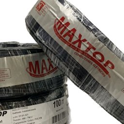 fio cabo flexivel 2,5mm rolo 100 metros MAXTOP:preto - 1