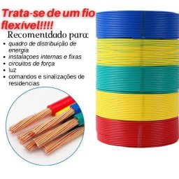 fio cabo flexivel 2,5mm rolo 100 metros MAXTOP:preto - 5