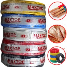 fio cabo flexivel 2,5mm rolo 100 metros MAXTOP:preto - 2