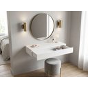 Ver imagem 3 de Penteadeira Gaveta Suspensa 60cm MDF com Gaveta Trilho Telescópico Mesa Maquiagem Camarin - Branco