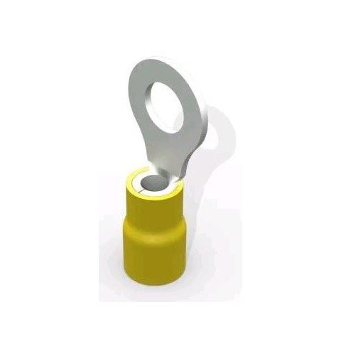 Terminal Anel 6,5 Mm Fio 4-6 Mm Amarelo 100 Peças Ehc Ehc/decorlu