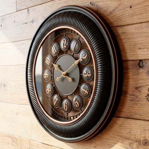 Relógio de Parede Decorativo Elegante Vazado Vintage de 50cm