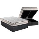 Ver imagem 1 de Conjunto Box Baú Queen: Colchão Espuma Paropas D33 Pasquale Plus + Base Crc Suede Gray(158x198)