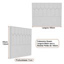 Ver imagem 2 de Cabeceira para Cama Box Queen 165cm Stan Bouclé Off White - Sallar Home