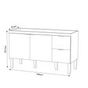 Ver imagem 4 de Balcão de Cozinha para Pia 150cm 3 Portas 2 Gavetas 