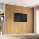 Ver imagem 1 de Painel Liso para TV 86 Polegadas Planejado 280x250cm Aruá CabeCasa MadeiraOriginals Marrom/Jatobá