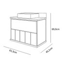 Ver imagem 2 de Gabinete de Banheiro Milano com Cuba 60cm Cimento/freijo - Mgm