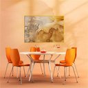 Ver imagem 3 de Quadro Decorativo Abstrato Marmorizado Marrom e Dourado