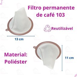 Kit 2 Coador Filtro Coa Fácil 103 Poliéster e Porta Filtro com Funil 103 - 3