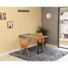 Conjunto De Mesa Dobrável Retrátil 120 X 75 Volpi + 2 Cadeiras Eiffel - Laranja - 1
