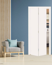 Ver imagem 2 de Porta Madeira Modelo Camarão 80x210 Primer Branco