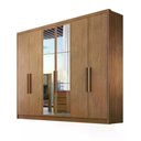 Ver imagem 1 de Guarda Roupa Rizon 6 Portas 8 Gavetas 1 Espelho Cor:cumaru
