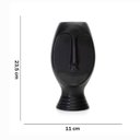 Ver imagem 5 de Vaso Decorativo Rosto em Cerâmica Preto 23,5x11cm - D’Rossi