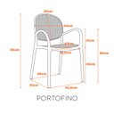 Ver imagem 2 de Cadeira Empilhavel Moderna Area Externa Portofino Fratini