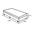 Ver imagem 3 de Cama Box Baú Blindado Solteirão Principe Das Camas Suede Preto 96x203x41