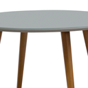 Ver imagem 7 de Mesa de Jantar Redonda Agnes Pés Palitos Amêndoa Tampo Fendi com Vidro Fendi Sobreposto 120 Cm