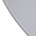 Ver imagem 3 de Mesa de Jantar Redonda Agnes Pés Palitos Amêndoa Tampo Fendi com Vidro Fendi Sobreposto 120 Cm