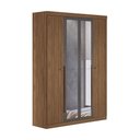 Ver imagem 4 de Guarda Roupa Roupeiro Solteiro Buriti com Espelhos 04 Portas 2 Gavetas Jatoba Grafite Santos Andirá