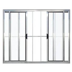 Janela de Alumínio Abertura Central 4 Folhas com Grade 120x120cm Brilhante Allo Esquadrias