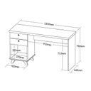 Ver imagem 3 de Kit Home Office e Escritório Completo para 2 Pessoas - 2 Peças Sky Retrô Preto/Freijó Artany