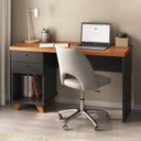 Ver imagem 6 de Kit Home Office e Escritório Completo para 2 Pessoas - 2 Peças Sky Retrô Preto/Freijó Artany