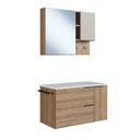 Ver imagem 4 de Conjunto Banheiro Gabinete 80cm e Espelheira Mel/branco Cj8020