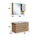Ver imagem 6 de Conjunto Banheiro Gabinete 80cm e Espelheira Mel/branco Cj8020