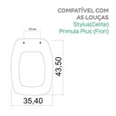 Ver imagem 4 de Assento Sanitário Stylus Celite 1.6gpf/6lpf Bege Pergamo Mdf Sicmol