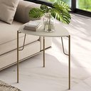 Ver imagem 2 de Mesa Lateral para Sala de Estar Alta Pés Industrial Dourado Alef I03 Luna - Lyam Decor