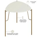 Ver imagem 3 de Mesa Lateral para Sala de Estar Alta Pés Industrial Dourado Alef I03 Luna - Lyam Decor