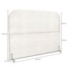 Cabeceira Cama King 195 Cm Estofada Revestida em Bouclé Orgânica - 3
