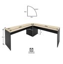Ver imagem 7 de Mesa de Escritório em L 140x60cm com Conexão + Cadeira de Escritório Netflex Ergonômica Reclinável