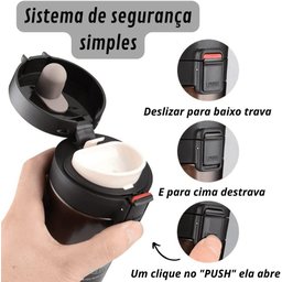 Copo Térmico Café Aço Inox Caneca A Vácuo Vacuum Chá 380 ml:BRANCO - 6