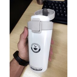 Copo Térmico Café Aço Inox Caneca A Vácuo Vacuum Chá 380 ml:BRANCO - 1