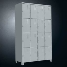 Armário Roupeiro de Aço Vestiário 16 Portas Locker - 1