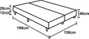 Ver imagem 3 de Base Box Queen Bipartido Suede Preto