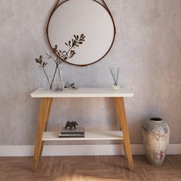 Aparador Larissa/monaco Pés Madeira Maciça Tampo Mdf 25mm Off White - 1