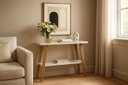 Ver imagem 2 de Aparador Larissa/monaco Pés Madeira Maciça Tampo Mdf 25mm Off White