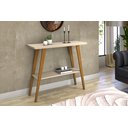 Ver imagem 1 de Aparador Larissa/monaco Pés Madeira Maciça Tampo Mdf 25mm Off White