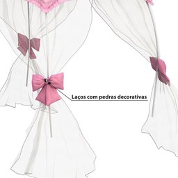 Dossel Infantil Para Princesas Disney e Barbie Star Rosa - Pura Magia - 3