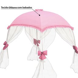 Dossel Infantil Para Princesas Disney e Barbie Star Rosa - Pura Magia - 2