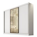 Ver imagem 1 de Guarda Roupa Casal Diamond Glass 3 Portas 8 Gavetas 1 Porta Reflequita Nh Rei de Casa Neve